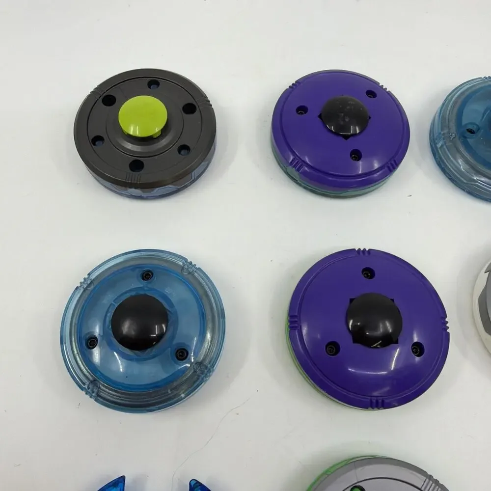 Lot of 7 LEGO Ninjago Spinners w/ 3 Character Toppers Spinjitzu Accessories